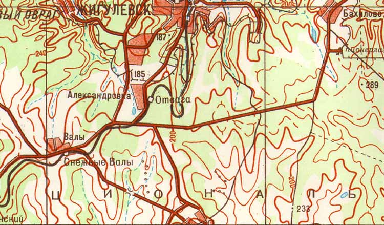 Топографическая карта самарская лука