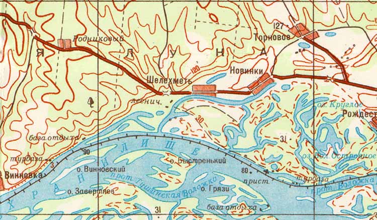 Старая карта самарской луки